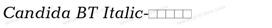 Candida BT Italic字体转换